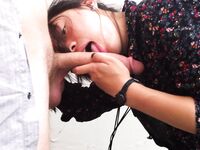 Asian Amateur chinese village girl suck dick in rooftop