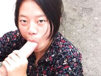 Asian Amateur chinese village girl suck dick in rooftop