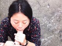 Asian Amateur chinese village girl suck dick in rooftop