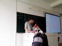 Teacher take Chinese Amateur lash girl and teach how to fuck in his home