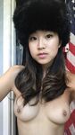 Chinese Asian Amateur Babe Long Hair Leaked Selfie Pose Naked with Shaved Pussy