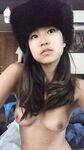 Chinese Asian Amateur Babe Long Hair Leaked Selfie Pose Naked with Shaved Pussy