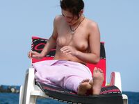 Hot Nudist Girl Topless Showing Boobs 2