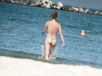 Hot Nudist Girl Topless Showing Boobs 14