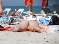 Hot Nudist Girl Topless Showing Boobs 15