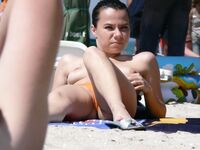 Hot Nudist Girl Topless Showing Boobs 15