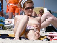 Hot Nudist Girl Topless Showing Boobs 15