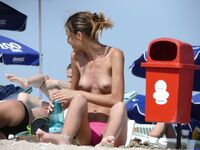 Hot Nudist Girl Topless Showing Boobs 19.