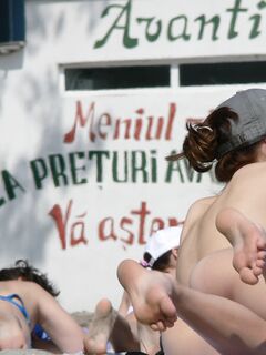 Hot Nudist Girl Topless Showing Boobs 7