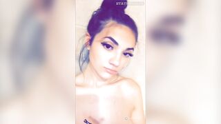 Young Asian woman in lingerie and stockings posing seductively in various positions