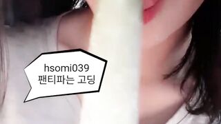 Korean Asian Amateur Playing Dildo Hairy Yoni 5-9-3