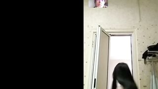 Korean Asian Amateur Facetime with Boyfriend, Caught Shower Naked 5-15