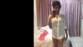 Hot Indian College Girl Amateur Selfie Playing Her Shaved Vagina 5-20