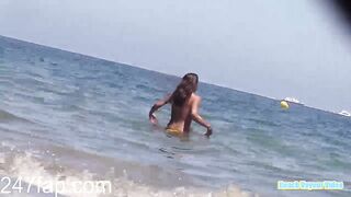Hot Topless Girls in Spy Beach Showing Boobs 23