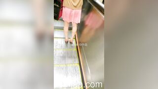 Panty Under Short Skirt Voyeur with Face Young Amateur Chinese Asian Girl 140