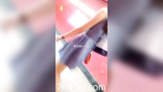 Panty Voyeur Upskirt with Face Young Amateur Chinese Asian Girl in Public 159x
