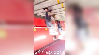 Panty Voyeur Upskirt with Face Young Amateur Chinese Asian Girl in Public 162