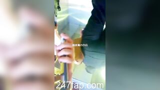 Panty Voyeur Upskirt with Face Young Amateur Chinese Asian Girl in Public 162