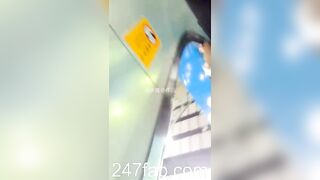 Under Skirt Record Voyeur with Face Young Amateur Chinese Asian Girl in Public 170