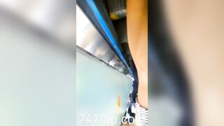 Low Angle Peeping Voyeur with Face Chinese Upskirt Young Girl 183