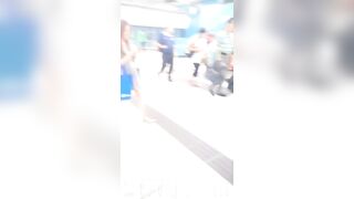 Low Angle Peeping Voyeur with Face Chinese Upskirt Young Girl 191