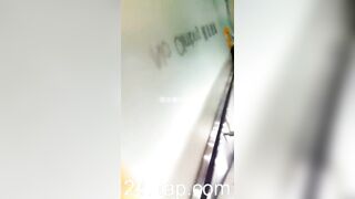 Low Angle Peeping Voyeur with Face Chinese Upskirt Young Girl 217