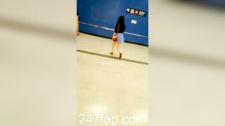 Mini Skirt Spy Voyeur with Face Chinese Young Girl 215