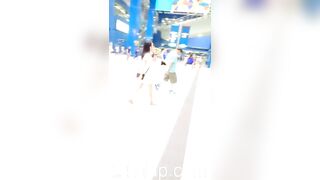 Mini Skirt Spy Voyeur with Face Chinese Young Girl 218x