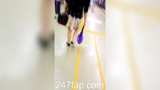 Mini Skirt Spy Voyeur with Face Chinese Young Girl 229