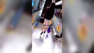 Mini Skirt Spy Voyeur with Face Chinese Young Girl 229