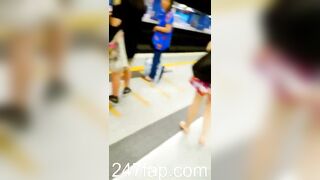 Under Skirt Record Voyeur with Face Young Amateur Chinese Asian Girl in Public 226