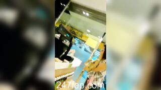 Under Skirt Record Voyeur with Face Young Amateur Chinese Asian Girl in Public 232