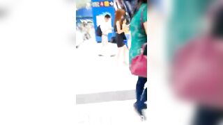 Under Skirt Record Voyeur with Face Young Amateur Chinese Asian Girl in Public 238