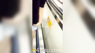 Panty Voyeur Upskirt with Face Young Amateur Chinese Asian Girl in Public 243
