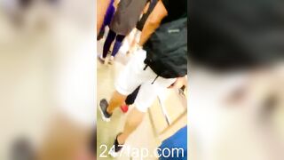 Low Angle Peeping Voyeur with Face Young Amateur Chinese Asian Girl in Public 255