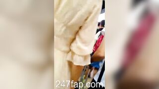 Under Skirt Record Voyeur with Face Young Amateur Chinese Asian Girl in Public 264