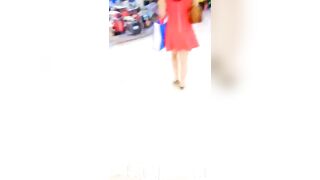 Panty Voyeur Upskirt with Face Young Amateur Chinese Asian Girl in Public 270