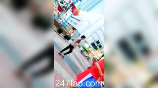Panty Voyeur Upskirt with Face Young Amateur Chinese Asian Girl in Public 270