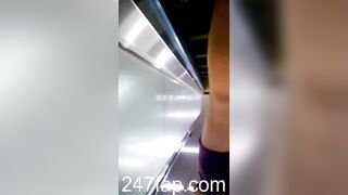 Low Angle Peeping Voyeur with Face Young Amateur Chinese Asian Girl in Public 292x