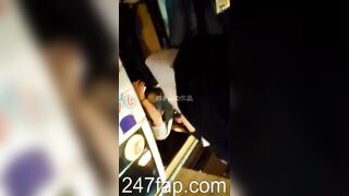 Low Angle Peeping Voyeur with Face Young Amateur Chinese Asian Girl in Public 303