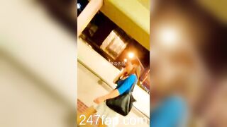 Low Angle Peeping Voyeur with Face Young Amateur Chinese Asian Girl in Public 320