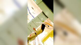 Low Angle Peeping Voyeur with Face Young Amateur Chinese Asian Girl in Public 327
