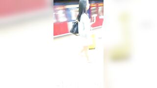 Mini Skirt Spy Voyeur with Face Young Amateur Chinese Asian Girl 345