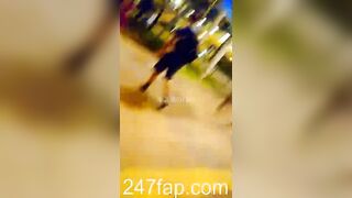 Low Angle Peeping Voyeur with Face Young Amateur Chinese Asian Girl in Public 347