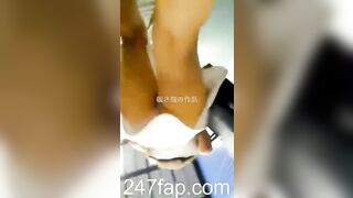 Low Angle Peeping Voyeur with Face Young Amateur Chinese Asian Girl in Public 365x