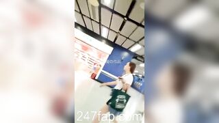 Panty Under Short Skirt Voyeur with Face Young Amateur Chinese Asian Girl 424