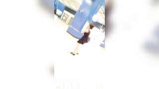 Panty Voyeur Upskirt with Face Young Amateur Chinese Asian Girl in Public 431