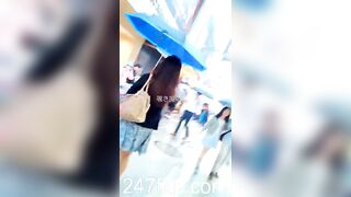 Mini Skirt Spy Voyeur with Face Young Amateur Chinese Asian Girl 447