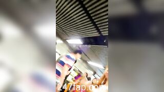Under Skirt Record Voyeur with Face Young Amateur Chinese Asian Girl in Public 448x