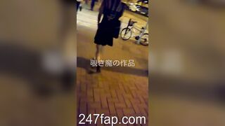 Low Angle Peeping Voyeur with Face Young Amateur Chinese Asian Girl in Public 453